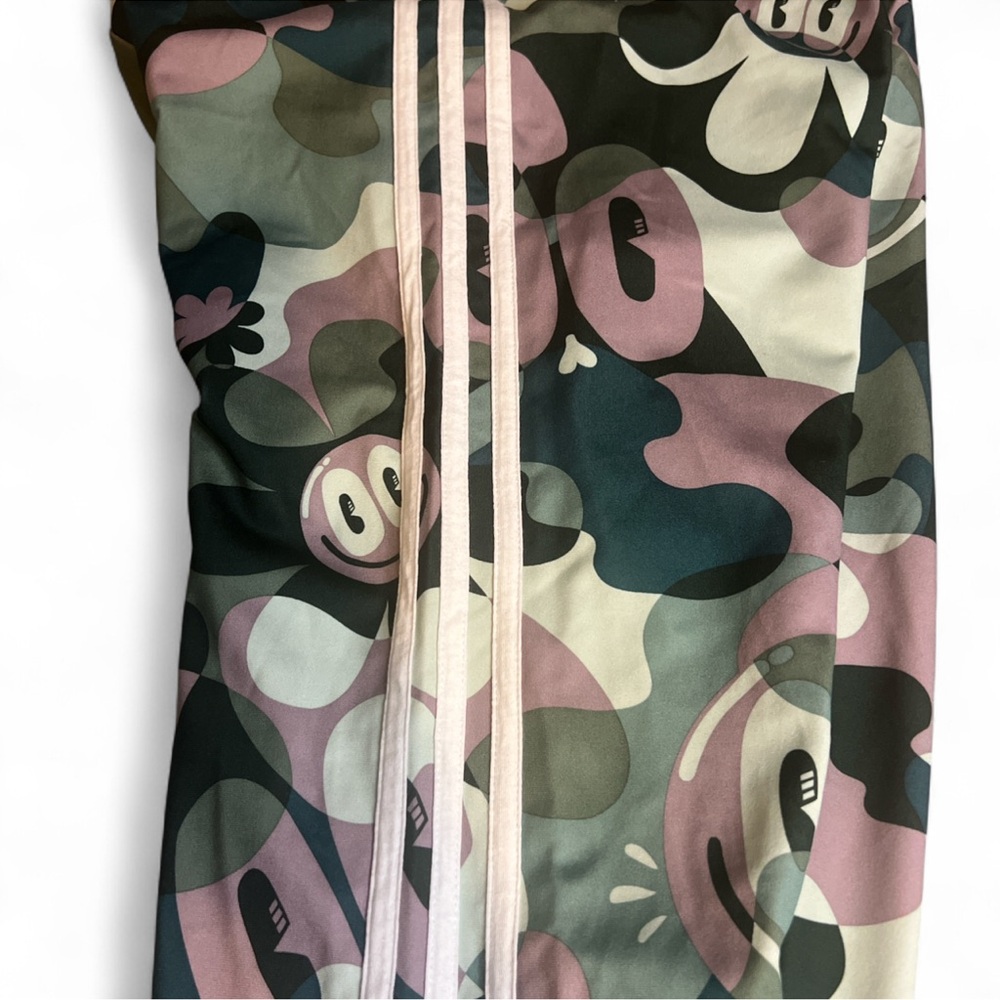 adidas Hattie Stewart Smiley Face Women's Leggings -rare - Picture 6 of 7